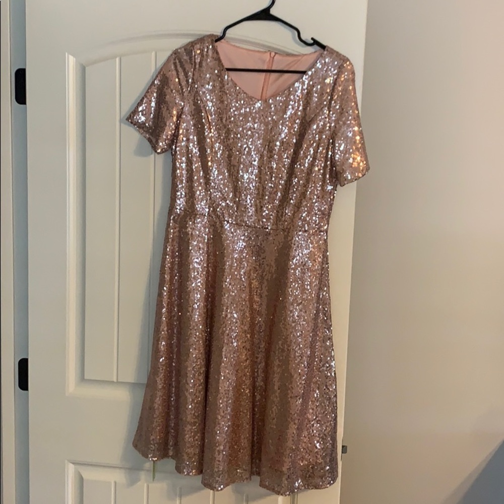 Rose Gold Sleeved Dress